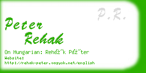 peter rehak business card